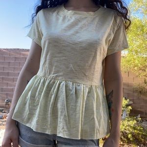 Yellow ruffle top